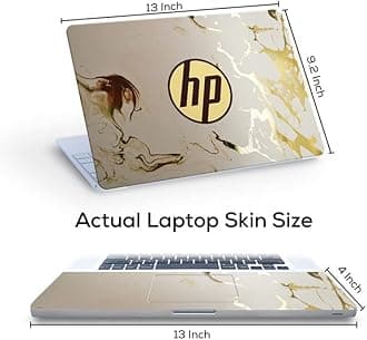 Galaxsia H260 Top+Wrist Pad Vinyl Laptop Skin/Sticker/Cover for 13 to 13.3 Inches Laptops Laminated-Removable-HD Quality Compatible for Hp(13x9.2 Inches)