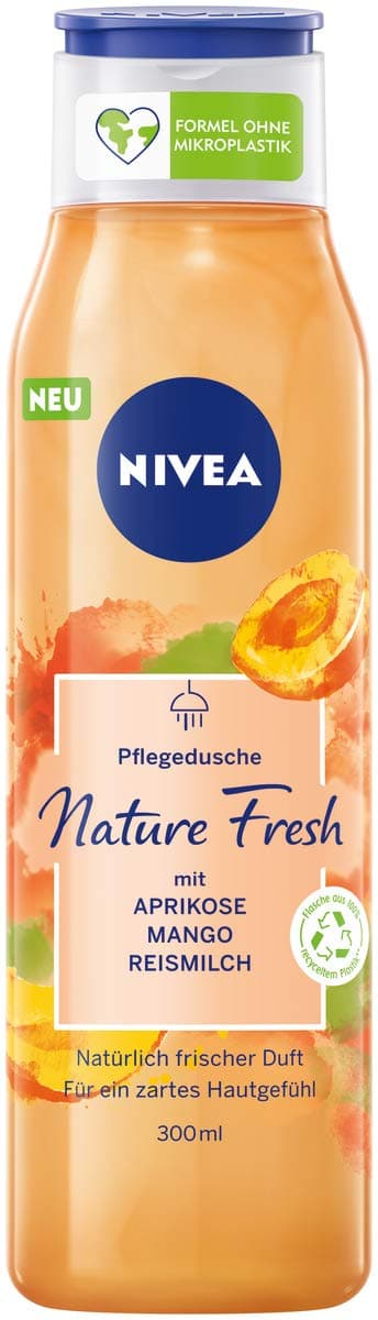 Fresh Blends Apricot (300 ml), Shower Gel with Refreshing Apricot Scent, Shower Gel for Women, Vegan Shower Gel with Fruit Extracts and Plant Based Milk
