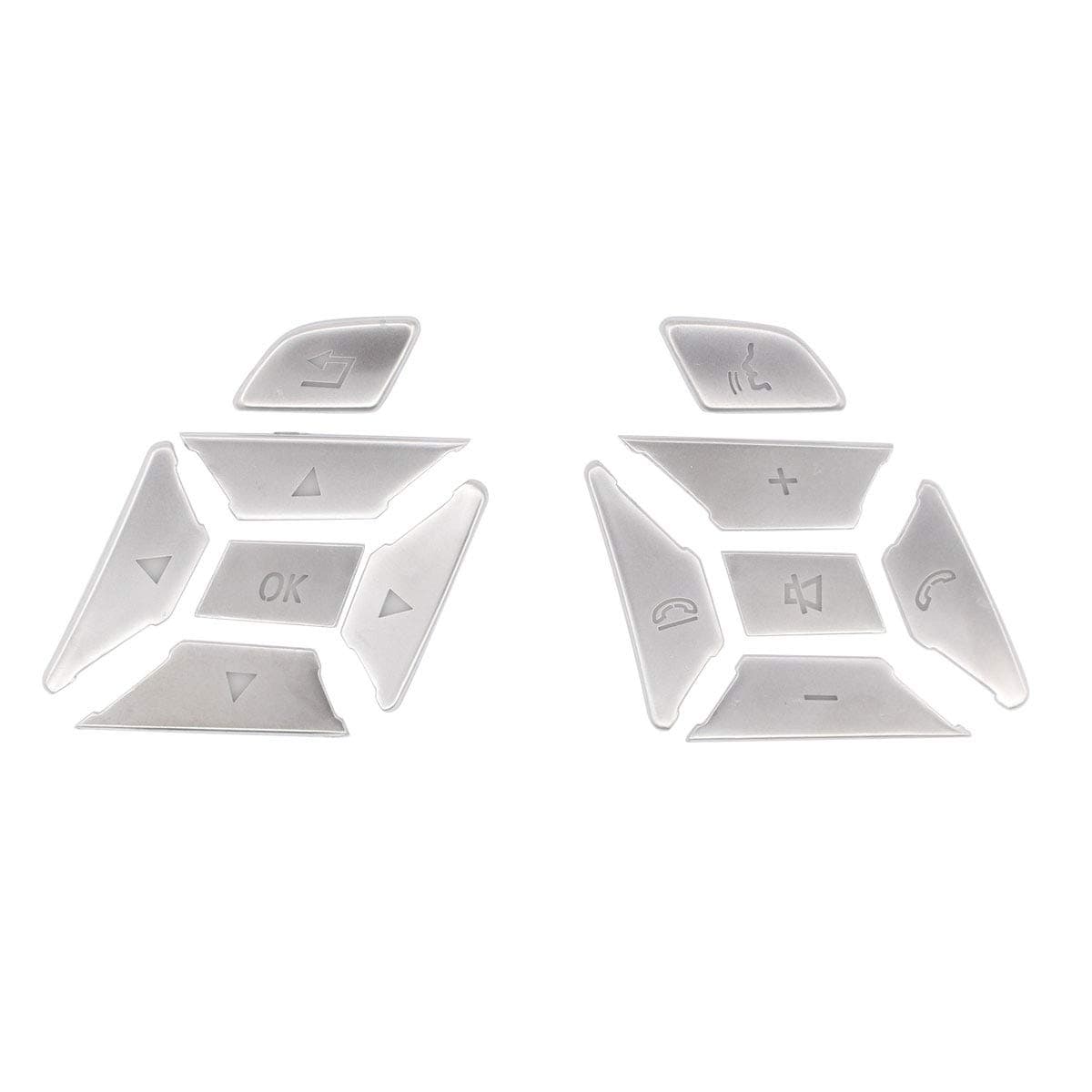 NewYall Steering Wheel Button Silver Trim