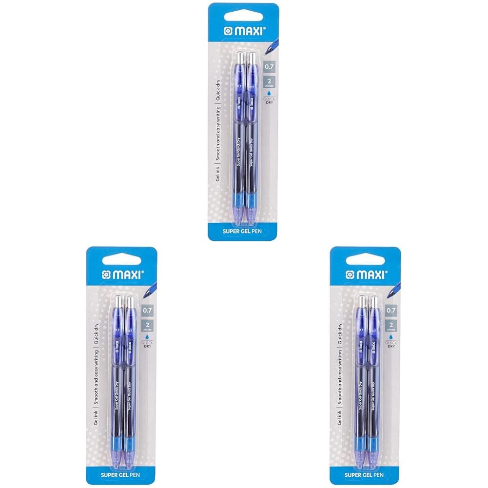 GEL PEN 0.7MM BLISTER OF 2 PC BLUE
