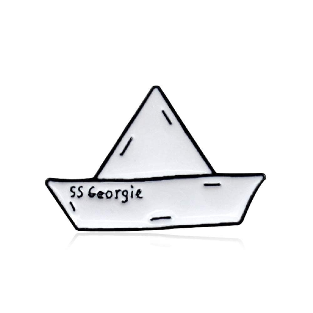Paper boat SS Georgie - Stephen King's IT Enamel Pin Badge jacket for brooches Jewelry Gift