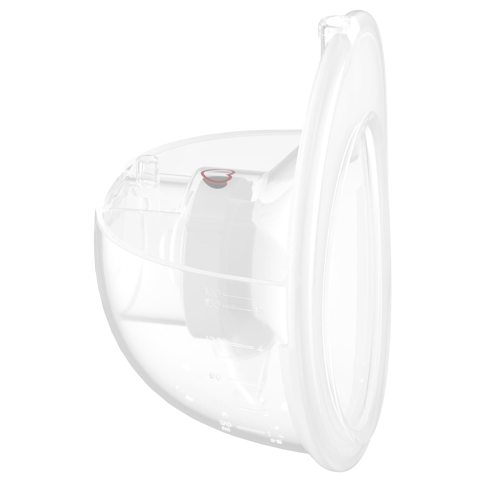 Momcozy Full Set Collector Cup Only Compatible with Momcozy M5 NOT for Others. Original M5 Breast Pump Replacement Accessories (160ml, with Double-Sealed Flange 24mm)