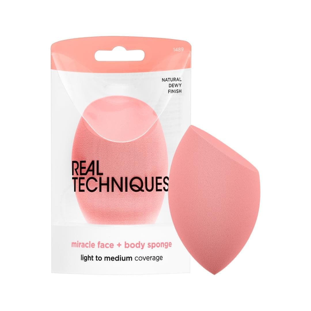 Miracle Face + Body Sponge – XXL Makeup Blender for Liquid, Cream, Tanner – Seamless Contour & Dewy Finish – Use Wet or Dry – Latex-Free, Vegan, Cruelty-Free
