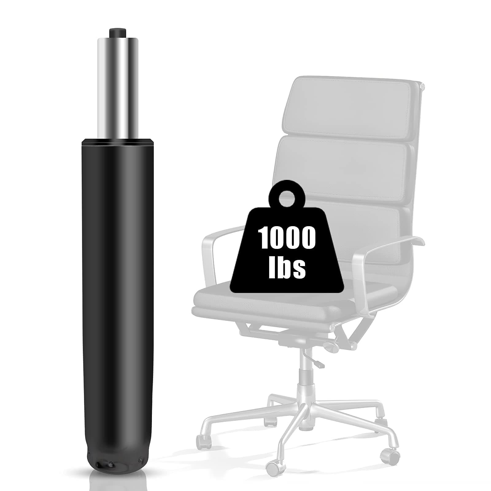 Omyoffice Office Chair Gas Lift Cylinder - Replacement Parts, Universal Size, Heavy Duty Hydraulic/Pneumatic Piston, Black - Alloy Steel