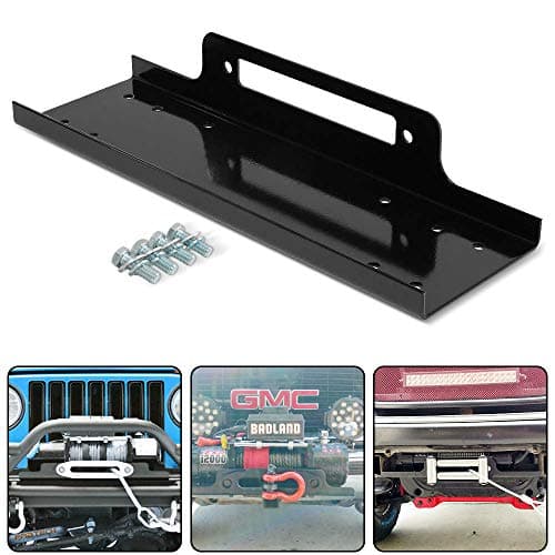 RUGCEL Winch Mounting Plate Compatible w/ 1987-2006 Wrangler LJ (23")