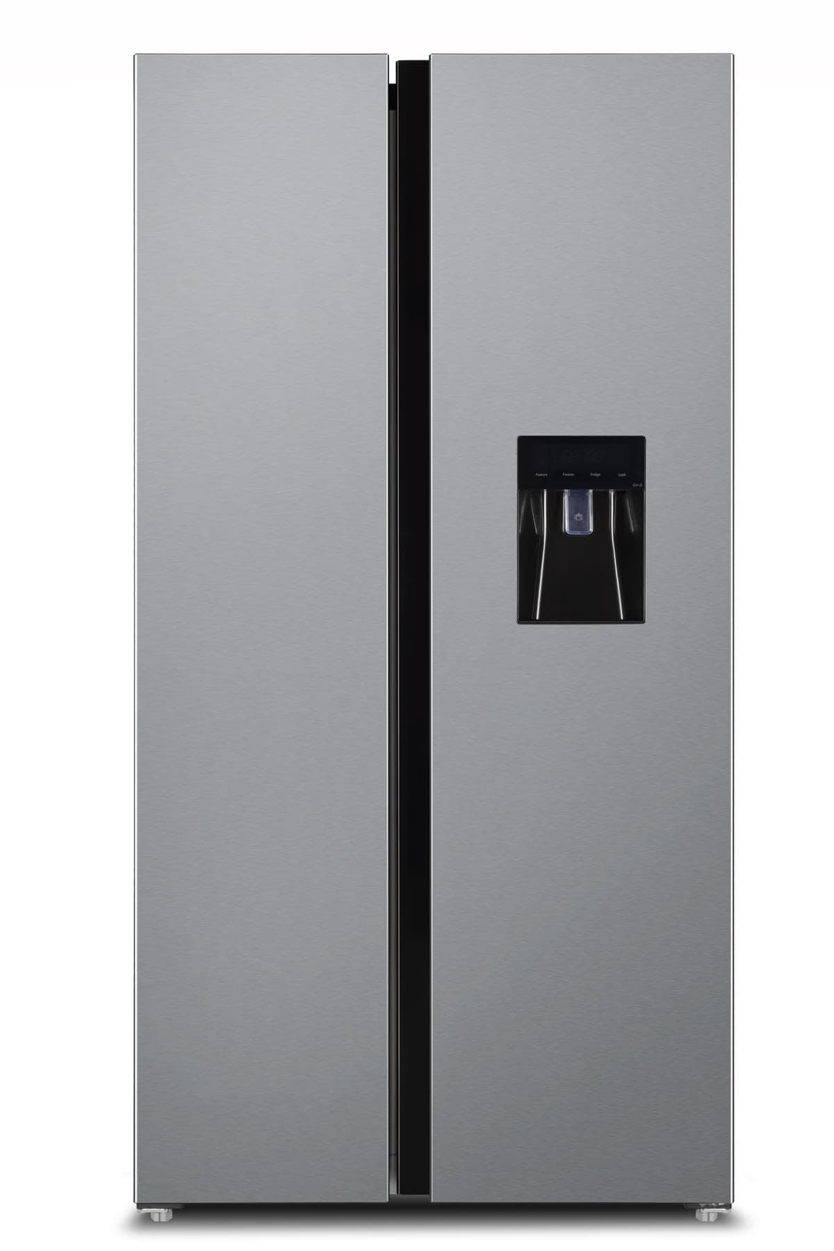 SIA Freestanding 2 Door American Fridge Freezer 627L with Ice & Water Dispenser - Silver