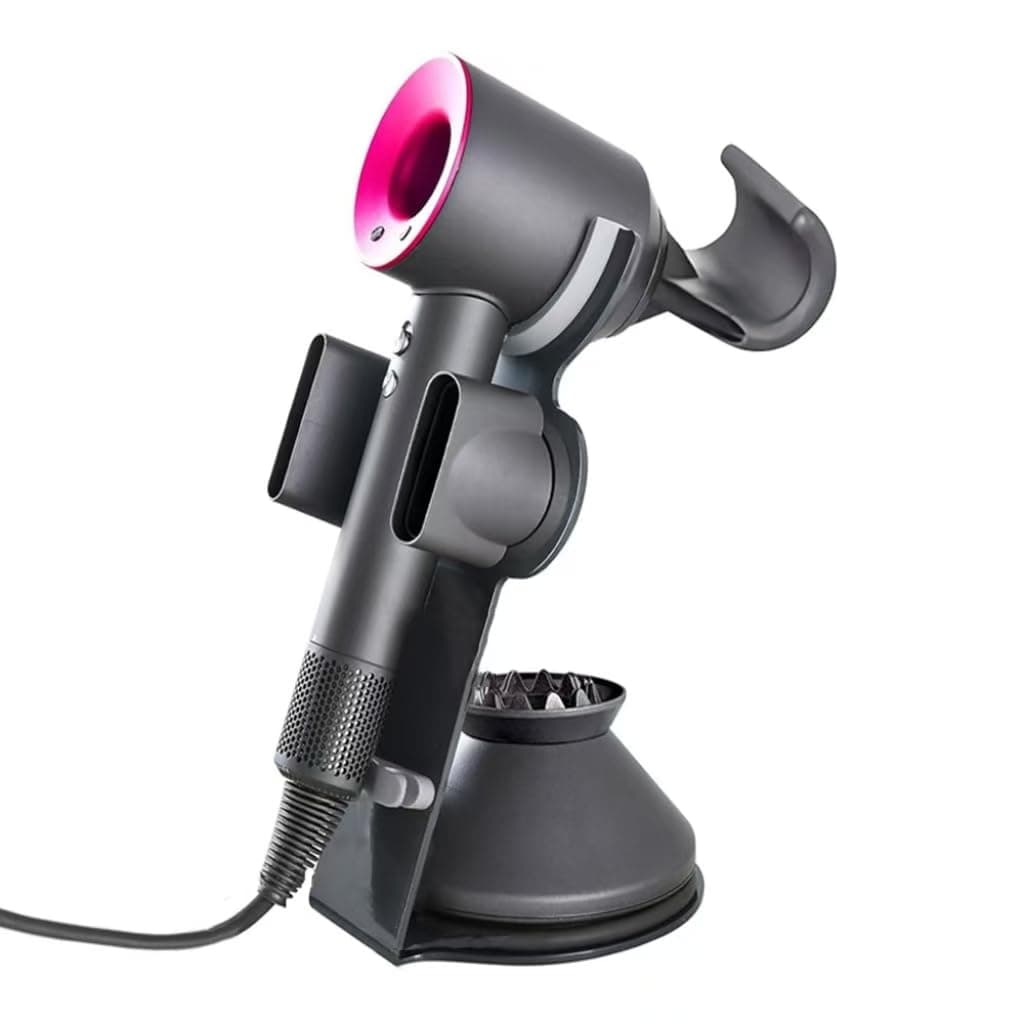Hair Dryer Holder Stand for Dyson Supersonic Hairdryer, Aluminum Alloy Stand Power Plug Holder, Bathroom Organizer for Dyson Hair Dryer Care Tools