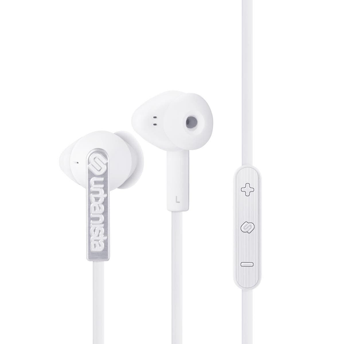 Urbanista Ibiza In-Ear with GoFit and Volume Control, Fluffy Cloud/White Silver