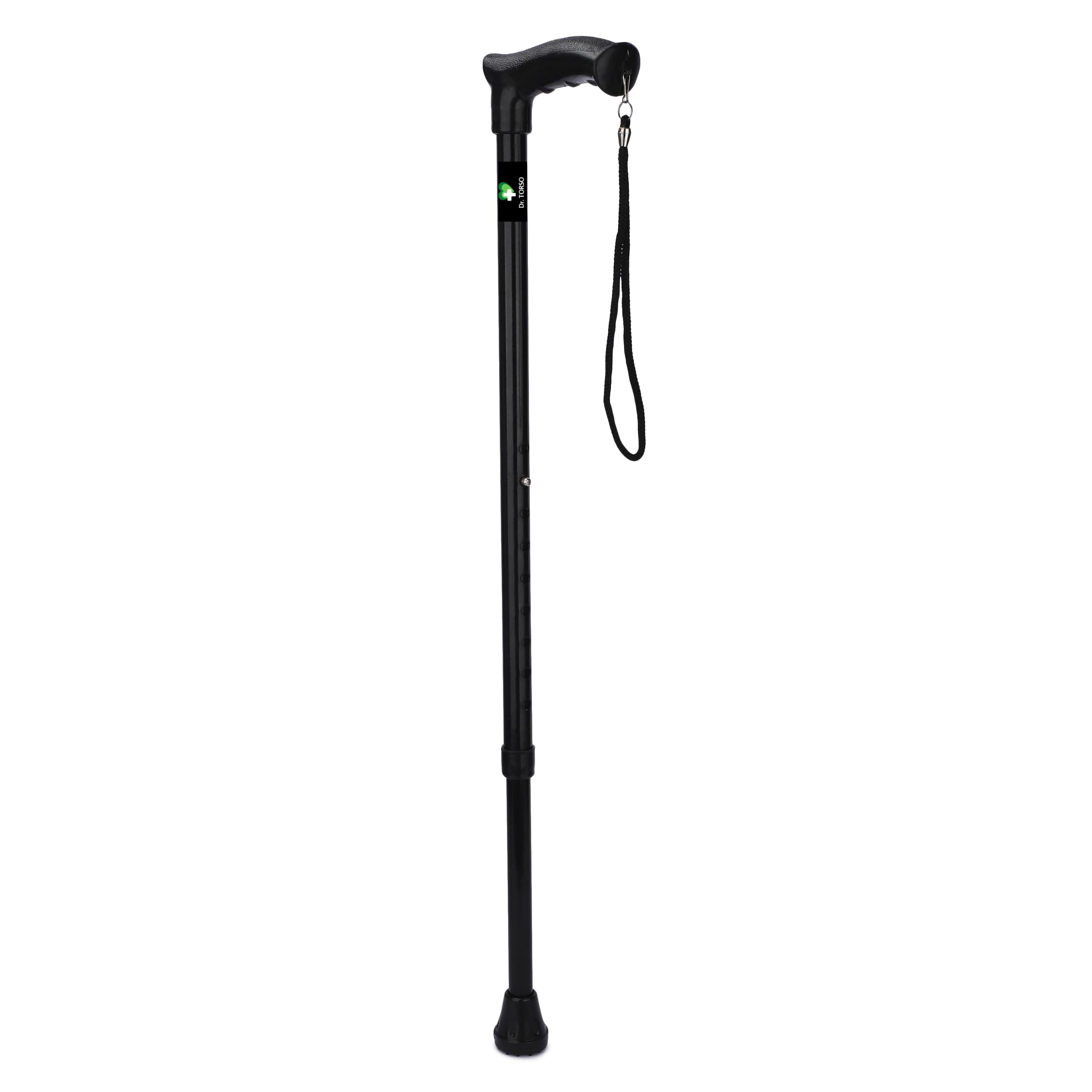Dr. TORSO All New Walking Stick with Adjustable Height | Anti-Slip Base for P...