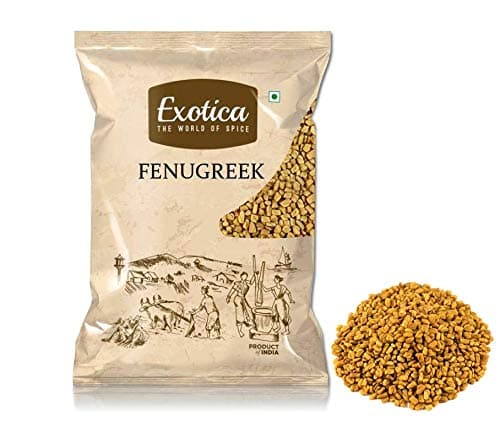 Exotica Fresh/Natural Dried Fenugreek Seeds | Whole Methi Dana Seeds | Indian Spices & Masala (350 g)
