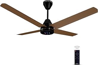 Colorbot Stella Quad1200 mm BEE 5 Star Rated BLDC Ceiling Fans with Remote | 4 Blade | Designer Fans | High Speed | Power Saver | 100% Copper Winding | Noiseless | 2+2 Year Warranty (Urban Oak)