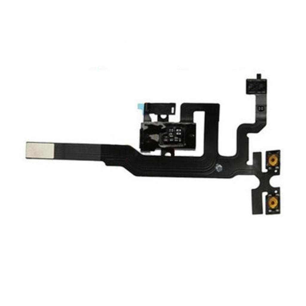 Replacement part for iPhone 4S BLACK Headphone Audio Jack Volume Mute Silent Switch Button Flex Cable