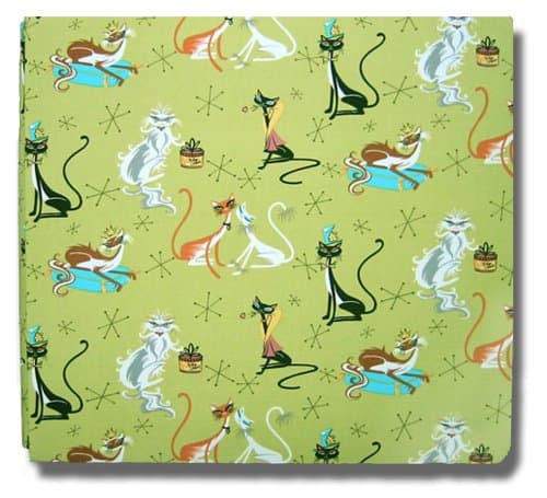 Collected Memories Kity Cat Fabric Covered 12-Inch by 12-Inch Premium Post-Bound Scrapbook Album