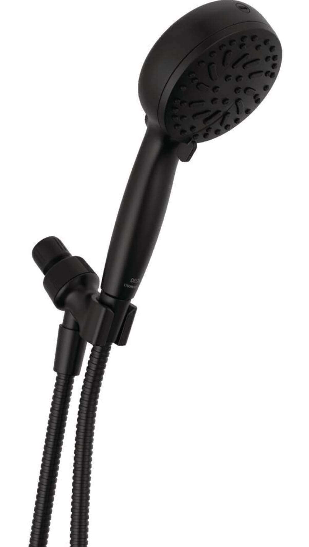 Delta Faucet ProClean Matte Black Shower Head with Handheld, Showerhead with High Pressure Spray, Handheld Shower Head, 6 Spray Settings, Matte Black 75740BL