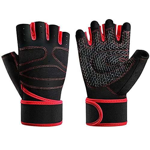 Thiroom Workout Gloves for Training, Exercise Gloves with Wrist Wrap Support, Weight Lifting Gloves, Gym Gloves for Women/Men
