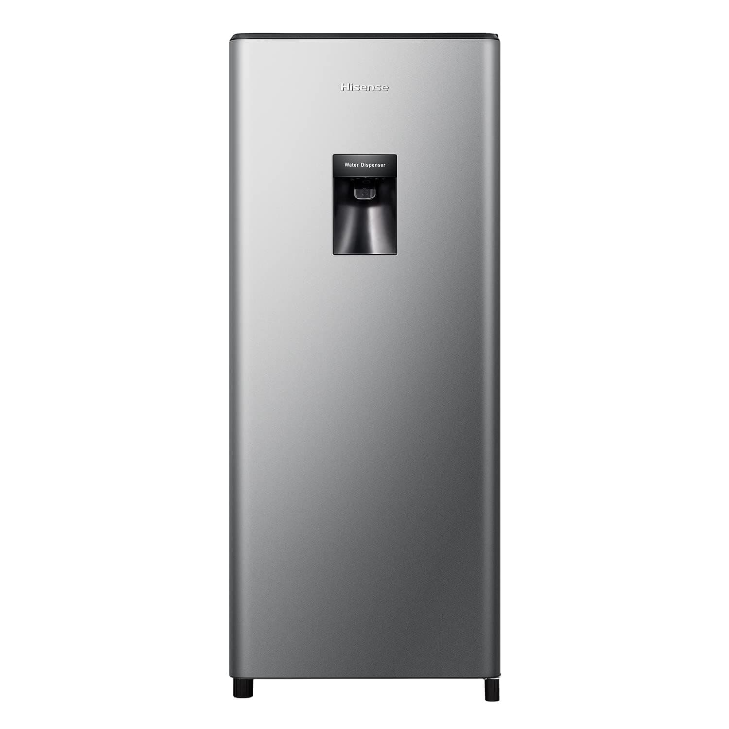 Hisense 233 Liter Refrigerator, Single Door Compact Silver, With Water Dispenser, Model RR233N4WSU -1 Years Full & 5 Years Compressor Warranty.