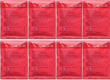 Safale US-05 Dry Yeast, 11.5 g (Pack of 8) (Limited Edition)
