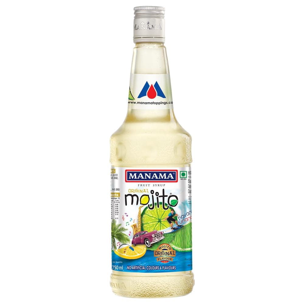 Original Mojito Syrup for Mocktails and Cocktails, 750ML