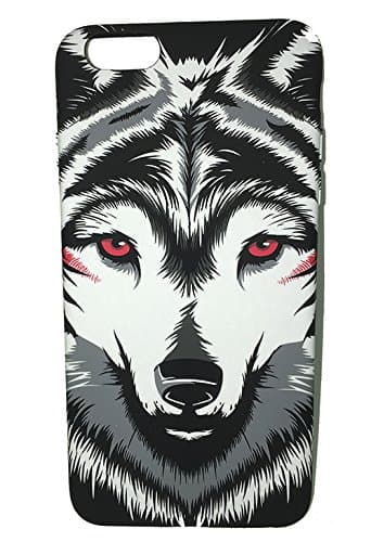 iPhone 6s Plus Case Night Luminous Cool Animal Printing Frosted Case,Soft Case,wolf