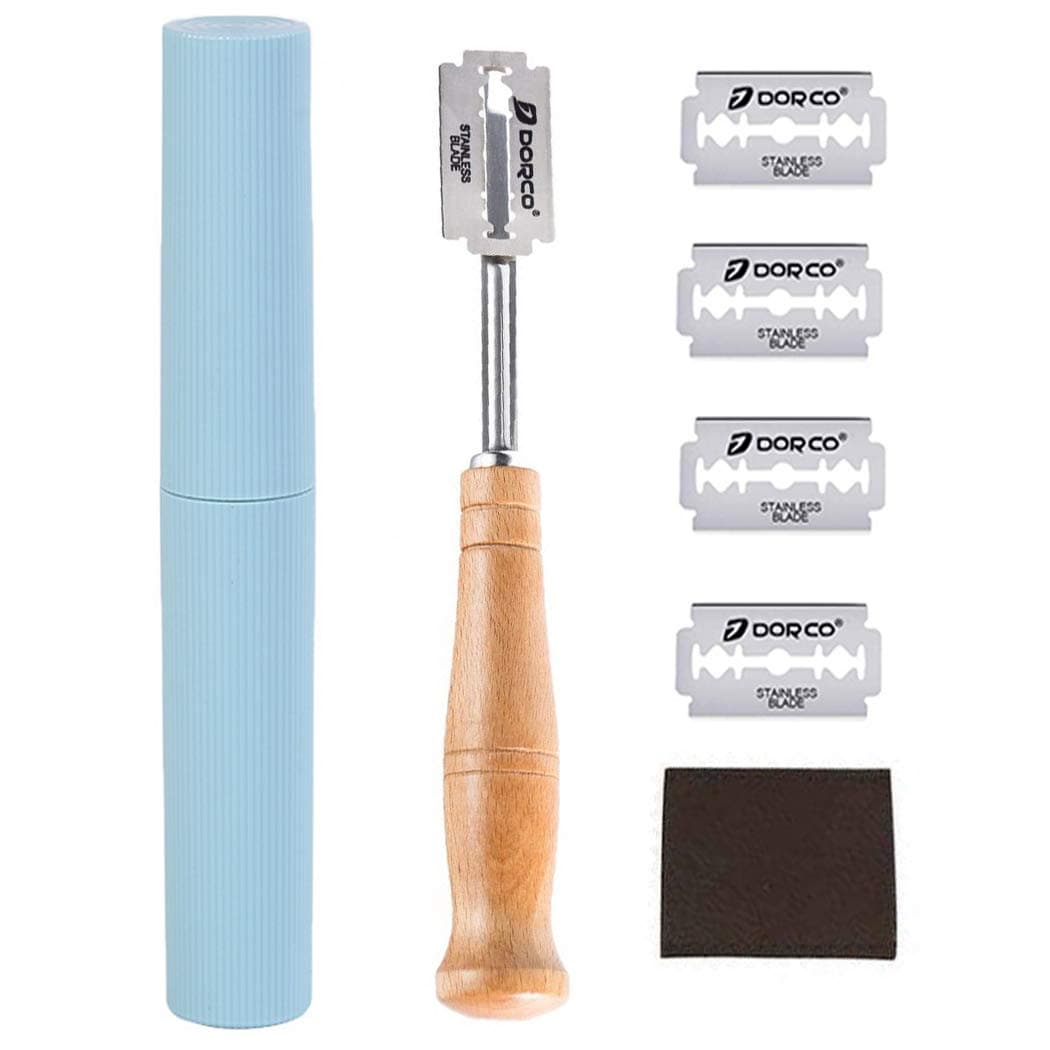 Hand Crafted Bread Lame with 5 Replaceable Blades Breads Scoring Lame Tool For Homemade Bread Bakers Bread Lame Knife Premium Crafted Dough Scoring Tool