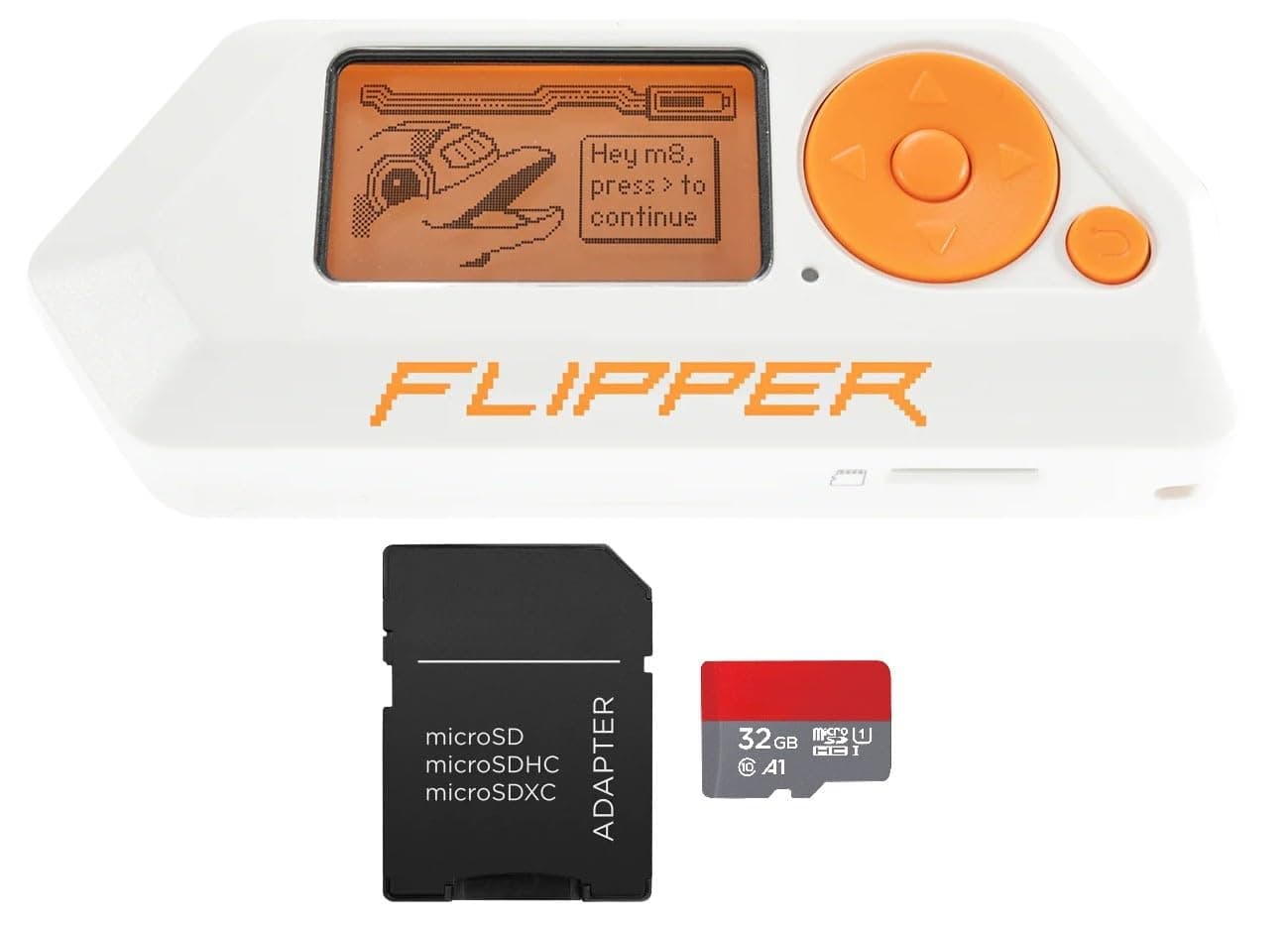 Flipper Zero Starter Kit - Flipper Zero | 32GB Micro SD Card up to 120MB/s | MicroSD to SD Adapter