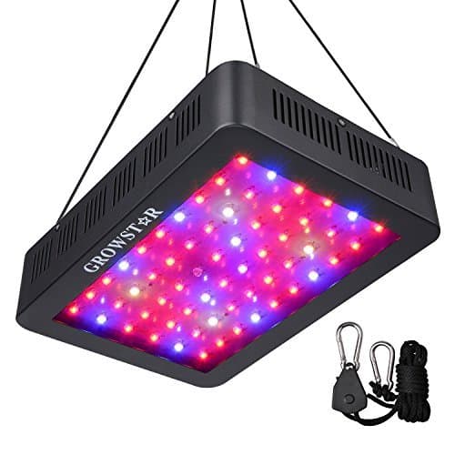 600W LED Grow Light, 12-Band Double Chips LED Plant Light Full Spectrum with UV IR for Hydroponic Indoor Plants Veg and Flower Daisy Chain (60Pcs 10W LEDs)