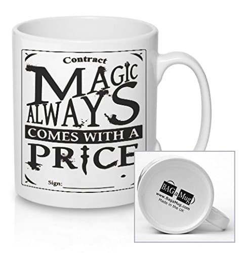 Magic Always Comes with a Price Black and White - Once Upon a time - Fantasy Drama Fairy Tale Ceramic Gift Tea Coffee Mug