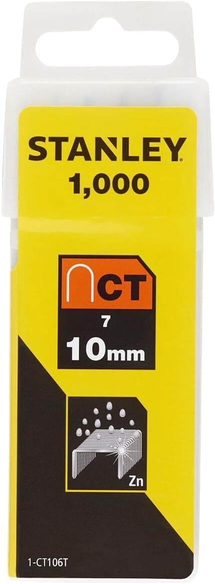 1-CT106T 10mm Type-7 Cable Staples (1000 Pieces) , Silver