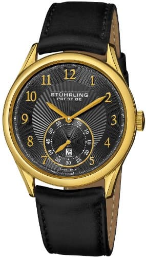 Stuhrling Prestige Men's 171B3.33351 Adamant Automatic Date Goldtone Case Watch