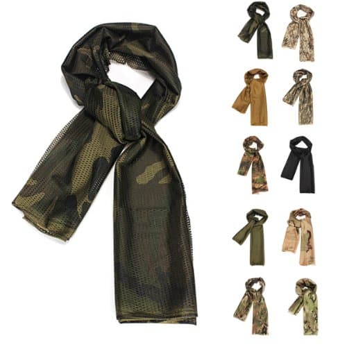 Tactical Camouflage Fish Net Mesh Sniper Scarf Head Cover Face Veil