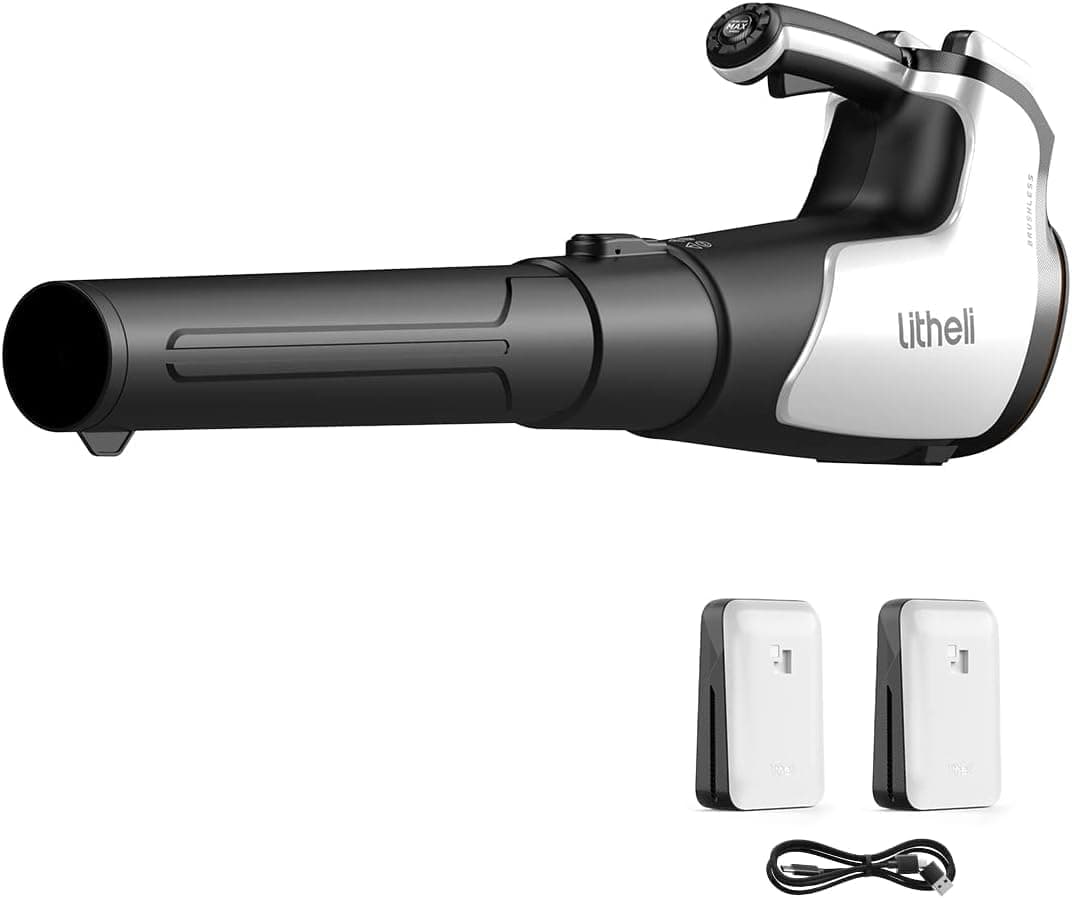 LiTHELiU20 Series 2x20V Brushless Leaf Blower - 560CFM, Battery-Powered for Leaves, Dust, Snow, Debris,Includes 4.0Ah Portable Battery