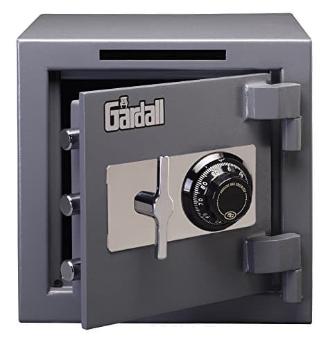 Gardall LCS1414-G-C w Slotted Commercial Light Duty Safe with Mechanical Combination Lock, Grey
