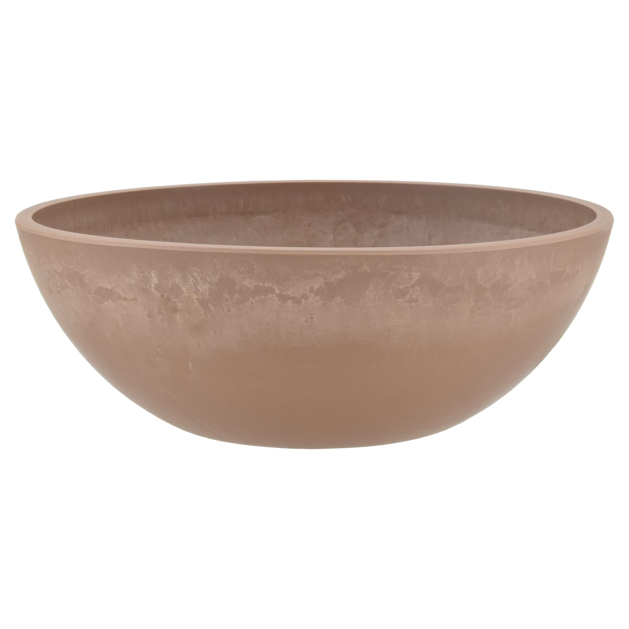 PSW Pot M30TP Collection Shallow Garden Bowl Low Planter for Succulents, Bonsai, Fairy Gardens, Herbs, 12-inch, Taupe