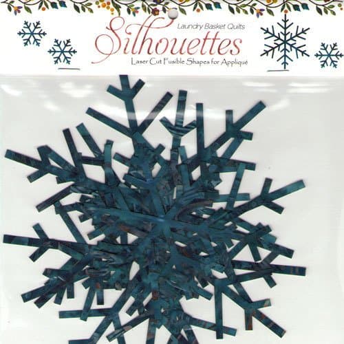 Edyta Sitar Silhouette Snowflakes Blue Lasercut Applique Shapes Set 6