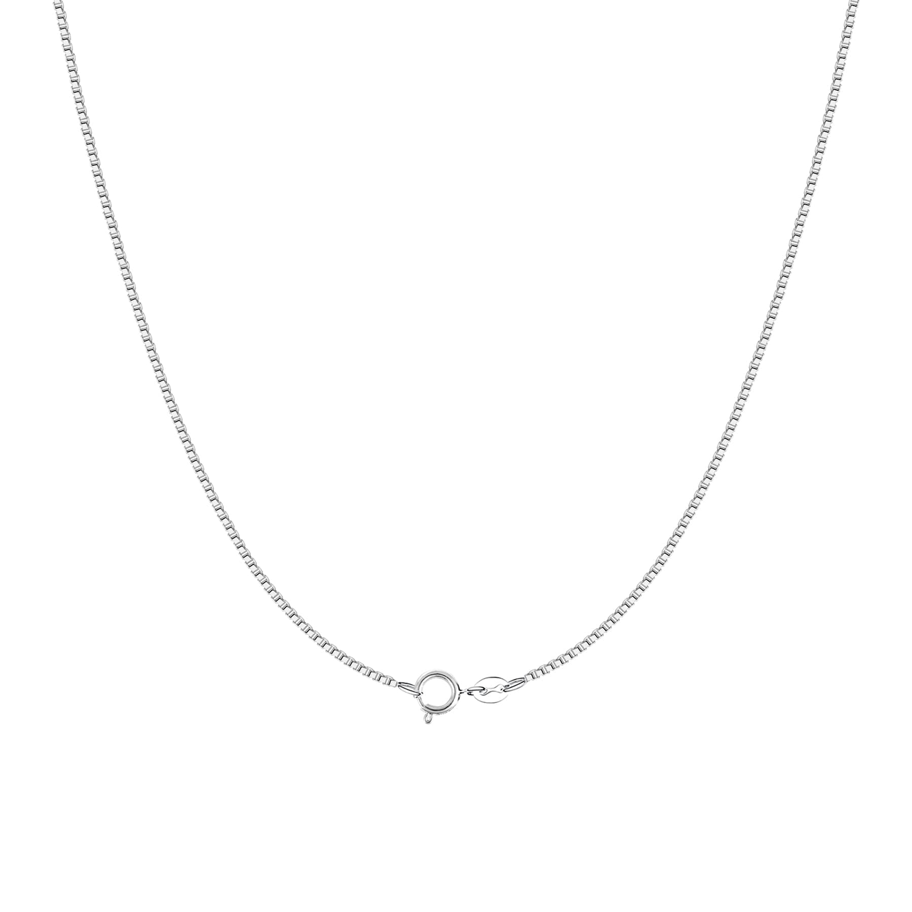 CONRAN KREMIX Silver Box Chain Necklace For Women Men 1.0 MM Thin Chain Necklace Non-Tarnish 16/18/20/22/24/30/36 Inch Stainless Steel Necklace