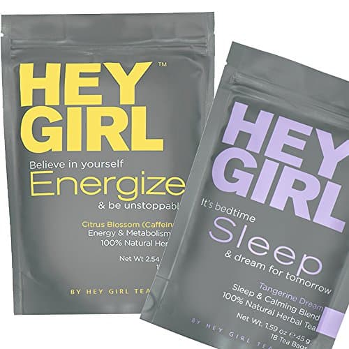 Refreshed and Focus Herbal Tea Bundle | Natural Sleep Aid + Metabolism Booster Teas | Relax at Bedtime and Feel Energized During The Day