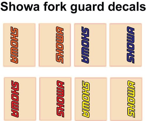 FLU Designs F-01011 Showa Blue/Black Upper Fork Decal