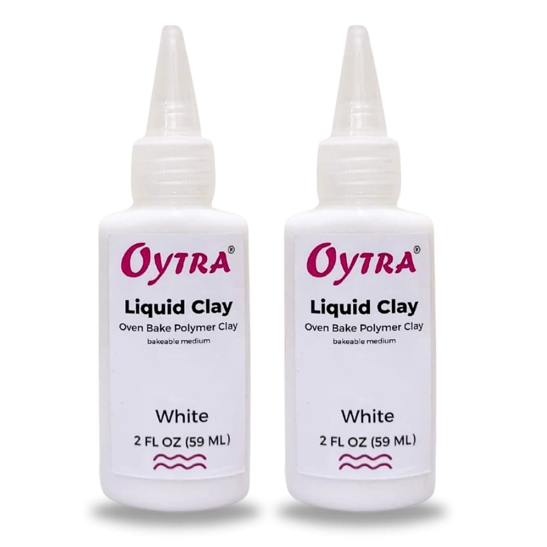 Liquid Polymer Clay 120 ml / 2 Fl. Oz Oven Bake for Jewelry Making and Art Craft DIY (White)