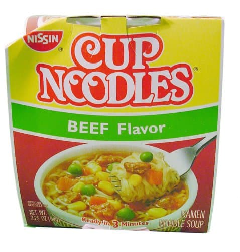 NISSIN CUP OF NOODLES SOUP BEEF 2.25 OZ EACH (1)