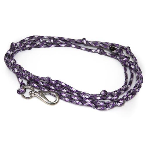Paracord Dog Leashes for Small Size Dog 74" Grey, White and Purple