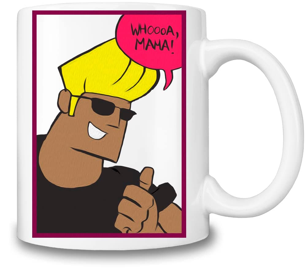 Johnny Bravo Wow Custom Coffee Mug Cup Personalised Birthday Gift Anniversary Present