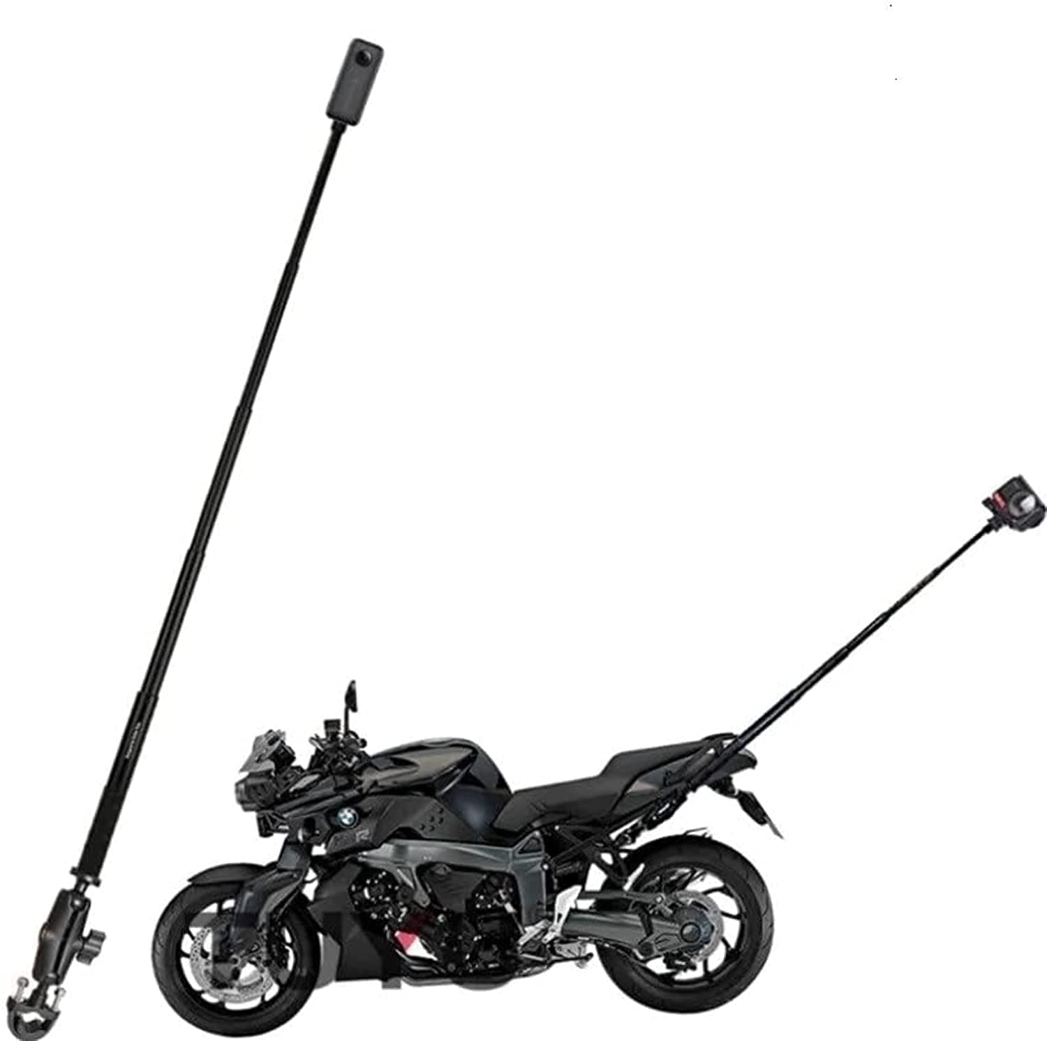 Motorcycle Selfie Stick Extension Arm Holder 360 Rotation Camera Mount Adjustable for Insta360, GoPro Hero, and other Action Camera (Mount1)