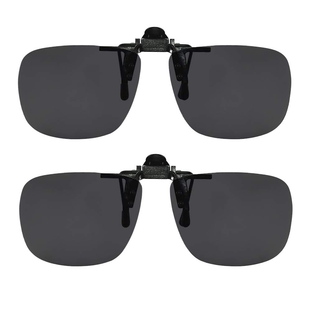 Clip On Sunglasses Flip Up Polarized Sunglasses Clip onto Eyeglasses Over Prescription Glasses Case Included