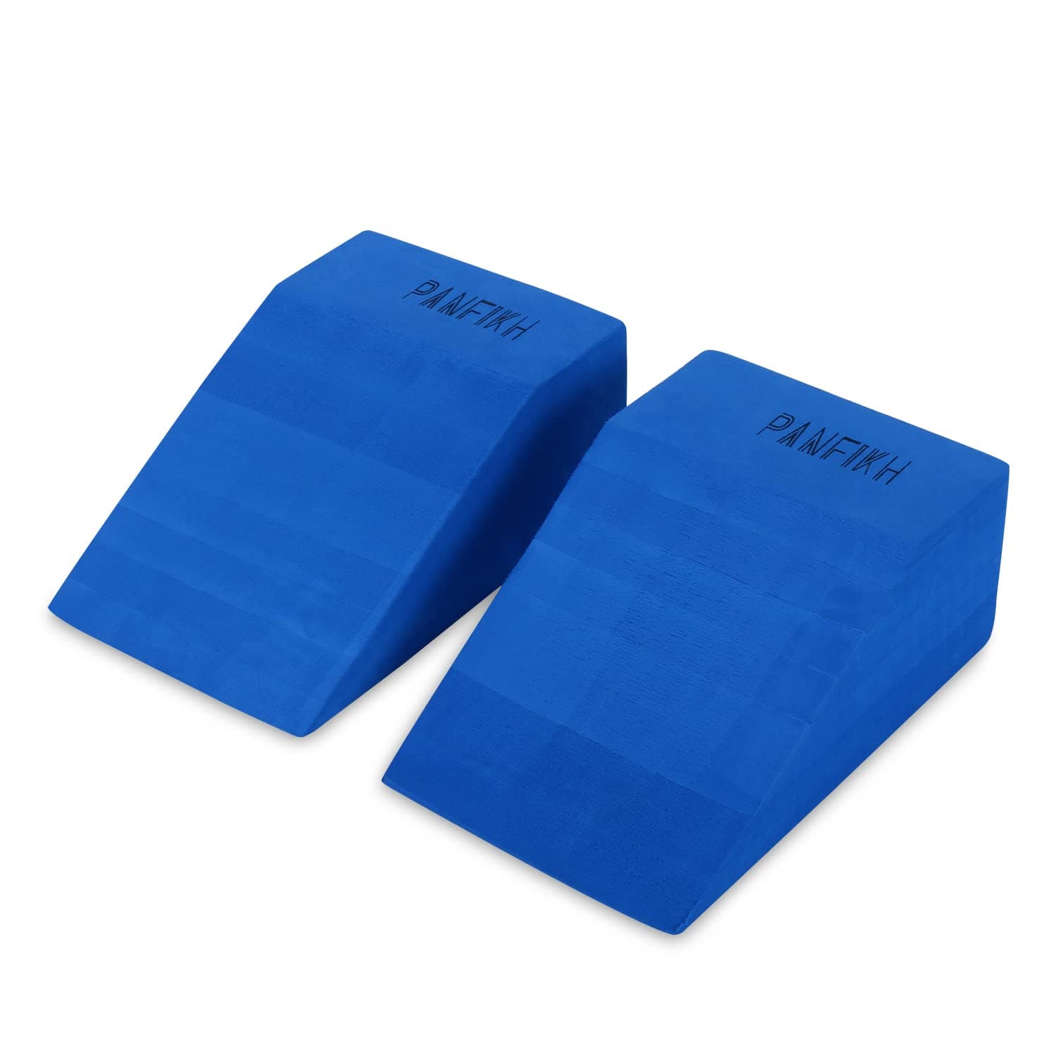 PANFIKH Yoga Wedge Blocks - Set of 2 Non-Slip Professional Squat Wedges - Durable Eco-Friendly Foam Blocks for Squats, Weightlifting, and Accessories