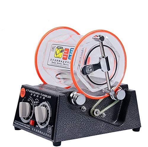 Jewelry Polisher Tumbler Mini Rotary Surface Polisher 3Kg 6.6 Lbs Capacity 45W Polishing Finishing Machine