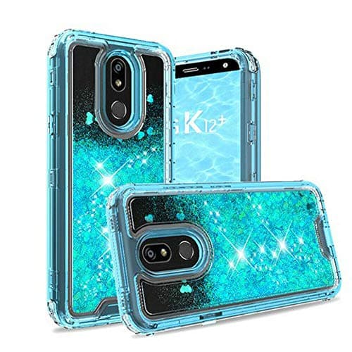 Wydan Case For Lg K40/Harmony 3/Solo Lte/K12 Plus/X4 2019/Lmx420Ï¿½ - Liquid Glitter Bling Heavy Duty Hybrid Shockproof Phone Cover