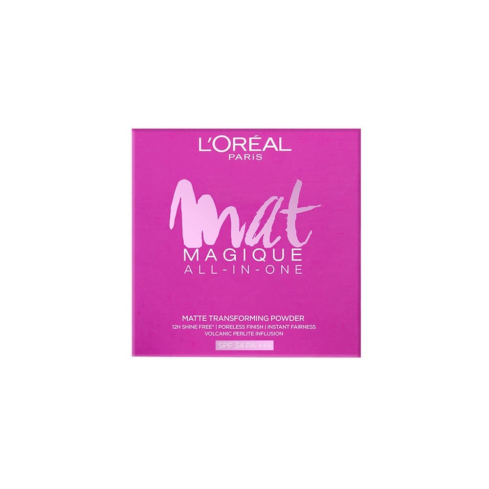 L'Oreal Paris Mat Magique All-In-One Pressed Powder, G1 Vanilla Ivory, 6g