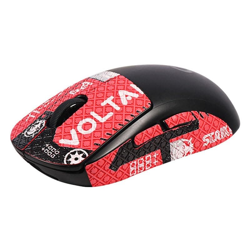 SEEFY Anti-Slip Tape Compatible with Logitech G PRO X Superlight 2 Wireless Gaming Mouse, Sweat Absorption Sticker, Semi-packet Coverage (Red Printing)