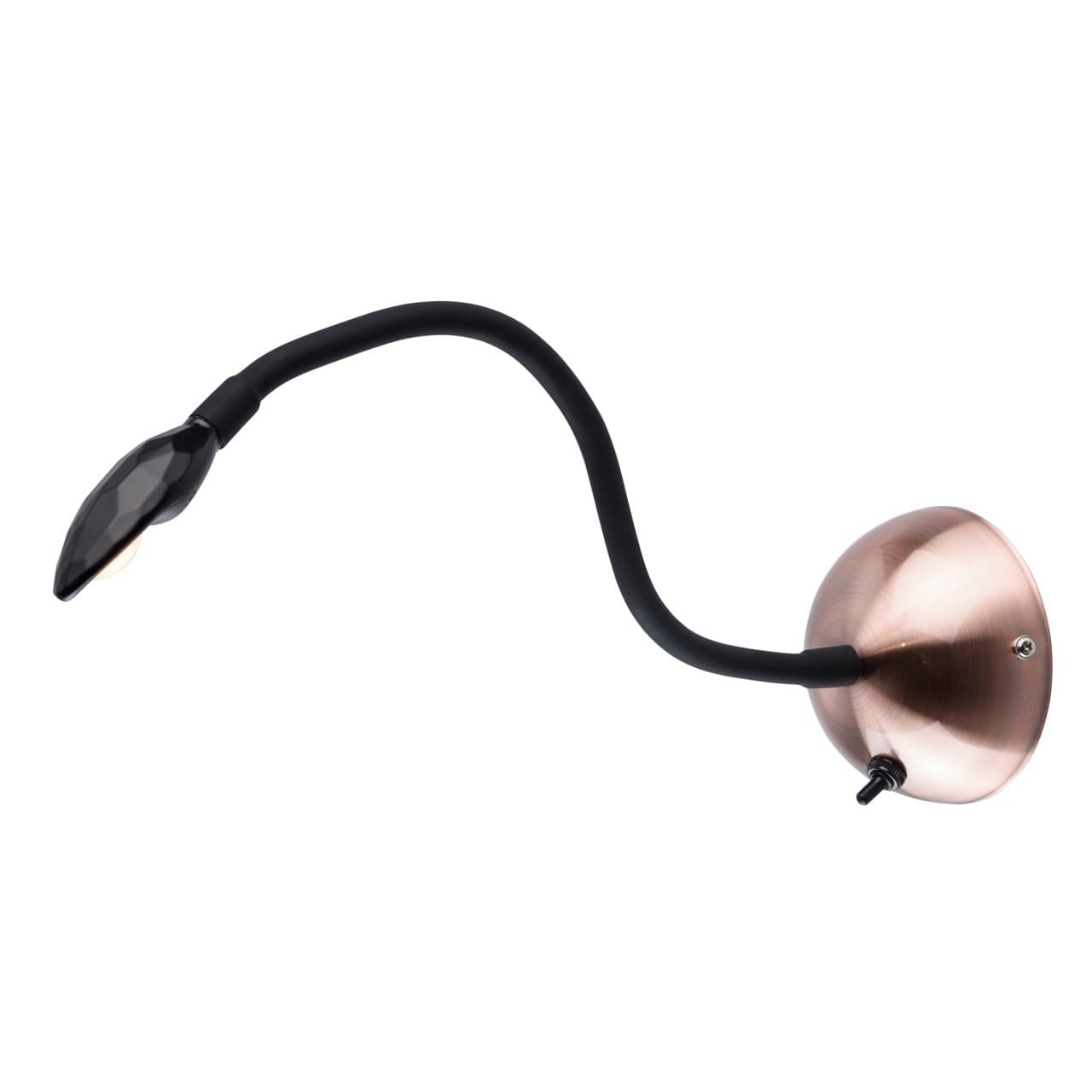 Regenbogen 646021401 Siegen Wall Light Adjustable Bronze Metal Colour Black Silicone Acryl in Futuristic Style for Living Room, Bedroom or Hallway, Incl LED 1 x 3W 230V