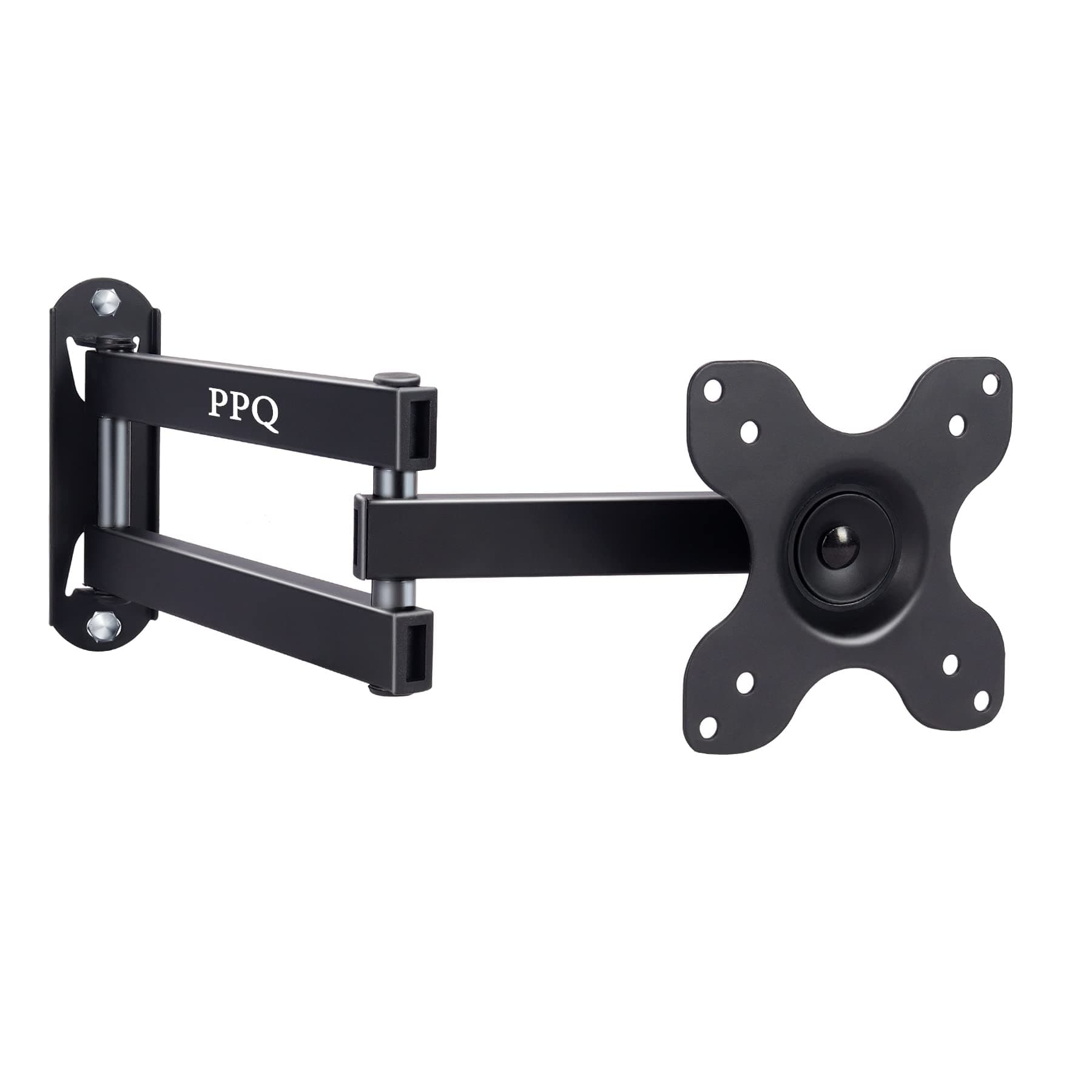 PPQ TV Wall Mount - Wall Mount TV Bracket for 14-32 Inch, Full Motion TV Mount with Adjustable Tilt Swivel, Single Stud Perfect Design, Max VESA 100x100mm up to 33lbs
